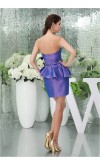 Peplum Purple Short Flounced Skirt For Prom Party KSP192