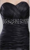 Sweetheart Beading Black Trumpet Prom Gowns With Train KSP197