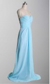 Cross Sequin Band Back Chiffon Train Prom Dress KSP310