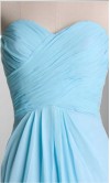 Cross Sequin Band Back Chiffon Train Prom Dress KSP310