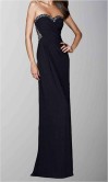Black Sequin Beading Illusion Straps Formal Dresses KSP316