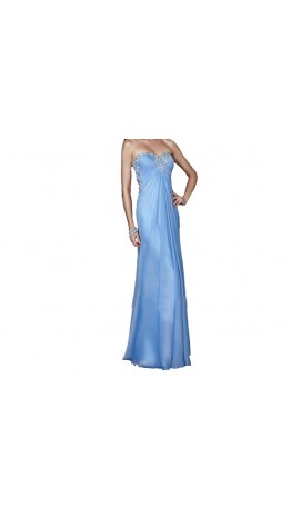 Sweetheart Open Back Flowing Sequin Long Prom Dresses KSP318