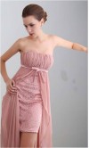 Pink Reuseable High Low Prom Dresses with Bow KSP324