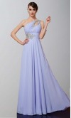 Purple Keyhole One Shoulder Sequin Prom Dresses KSP338
