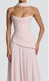 Strapless Long Blush Pink Drop Waist Prom Dress Corset UK KSP679