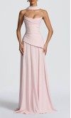 Strapless Long Blush Pink Drop Waist Prom Dress Corset UK KSP679