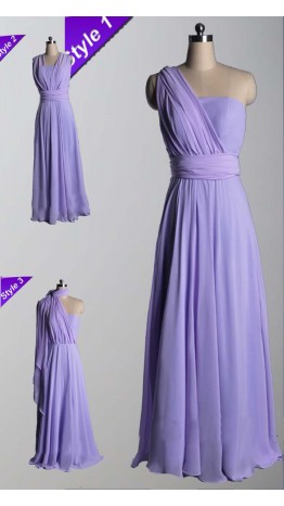 Creative Convertible Lavender Long Bridesmaid Dresses KSP372