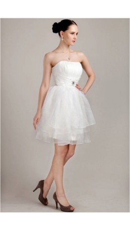 White Strapless Corset Tutu Dresses UK KSP243