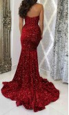 Sequined Red Bustier Mermaid Prom Dress UK Sweetheart KSP689
