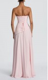 Strapless Long Blush Pink Drop Waist Prom Dress Corset UK KSP679