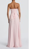 Strapless Long Blush Pink Drop Waist Prom Dress Corset UK KSP679