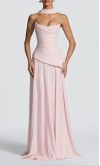 Strapless Long Blush Pink Drop Waist Prom Dress Corset UK KSP679