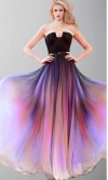 Beautiful Sunset Long Ombre Cape Prom Dresses KSP421