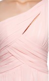 Pink Keyhole One Shoulder Short Bridesmaid Dress UK KSP388