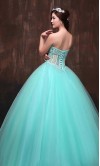 Royal Sweetheart Bodice Long Mint Sweet 16 Dress KSP397