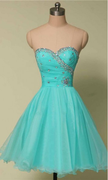 Short Light Blue Flattering Slim Prom Dresses KSP436