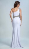 Sparkle One Shoulder Sheath Slit Long Prom Dresses KSP426