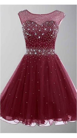 Shining Illusion Sweetheart Short Dresses for Prom KSP471