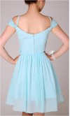 Baby Blue Goddess Off The Shoulder Sleeves Prom Dress KSP075