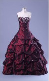 Vintage Layered design strapless long Prom dress KSP105