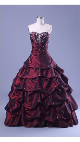 Vintage Layered design strapless long Prom dress KSP105