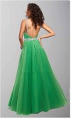 V-Neck Long Tulle Sequin Prom Dress KSP109