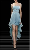 A-Line Strapless High Low Chiffon Prom Dress KSP130