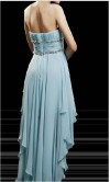 A-Line Strapless High Low Chiffon Prom Dress KSP130