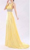 Deep V-Neck Long Satin Prom Dresses/Evening Dress KSP163