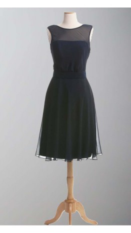 Jewel Neckline Cowl Back Short Prom Dresses KSP174
