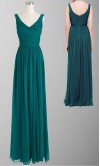 Long Chiffon Rich Peacock Bridesmaid Dresses KSP177