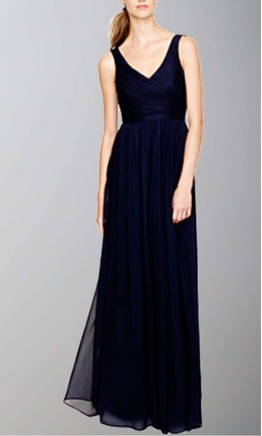 Rich Peacock V-Neck Pleated Chiffon Long Bridesmaid Dress KSP177
