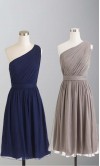 Cheap Peacock One Shoulder Bridesmaid Dresses KSP249