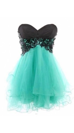 Shrot Retro Sexy Corset Empire Tulle Prom Dress KSP271