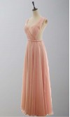 Pink Backless Long Chiffon Sexy Evening Dresses KSP274