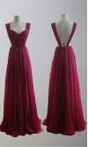 Pink Backless Long Chiffon Sexy Evening Dresses KSP274