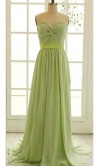Pleated Twist Sash Long Prom Dress KSP279