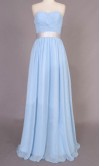 Pleated Twist Sash Long Prom Dress KSP279