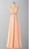 Cap Sleeve Sweetheart Rhinestone Long Prom Dresses KSP284