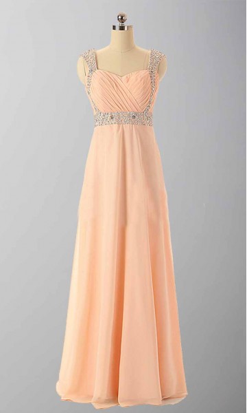 Cap Sleeves Long Prom Dresses