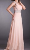 Cap Sleeve Sweetheart Rhinestone Long Prom Dresses KSP284