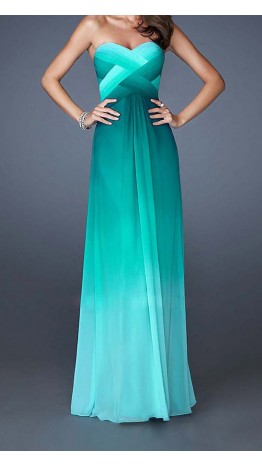 Omber Sweetheart Long Flowing Prom Dresses KSP286