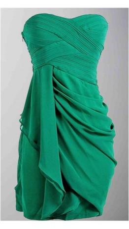 Draped Flowing Sweetheart Short Bridesmaid Dresses KSP294