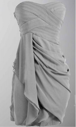 Draped Flowing Sweetheart Short Bridesmaid Dresses KSP294