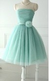 Fresh Mint Sweet Short Tulle Bridesmaid Dresses KSP326