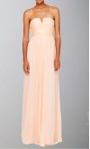 Blue V-neck Pleated Long Bridesmaid Dress UK KSP333