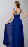 Blue Beading Round Neck Tunic Prom Dress Long KSP341