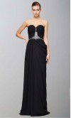 Black Sweetheart Side Ruffles Long Formal Dresses KSP345