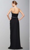 Black Sweetheart Side Ruffles Long Formal Dresses