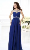 Blue Illusion Long Lace Prom Dresses UK KSP346